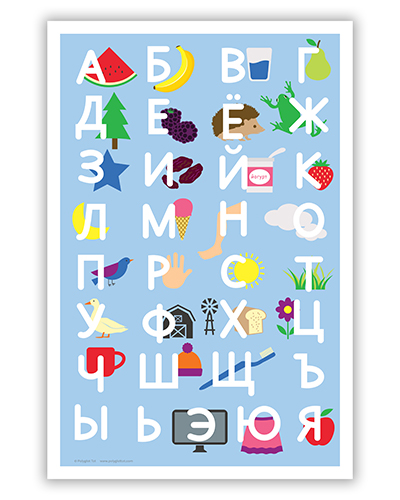 Russian Alphabet Poster for Children